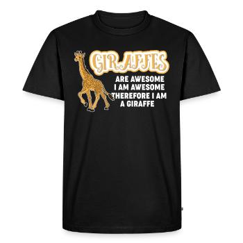 Les girafes sont géniales - T-shirt Premium bio Homme - noir - Devant - Nico (187cm)