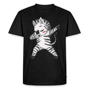 Zèbres tampons zèbres de danse - T-shirt Premium bio Homme - noir - Devant - Nico (187cm)