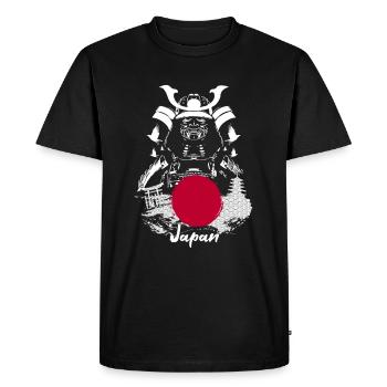 Samouraï du Japon - T-shirt Premium bio Homme - noir - Devant - Nico (187cm)