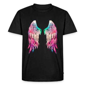 ailes d'ange - T-shirt Premium bio Homme - noir - Devant - Nico (187cm)