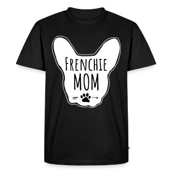 Frenchie Mom Silhouette French Bulldog - T-shirt Premium bio Homme - noir - Devant - Nico (187cm)