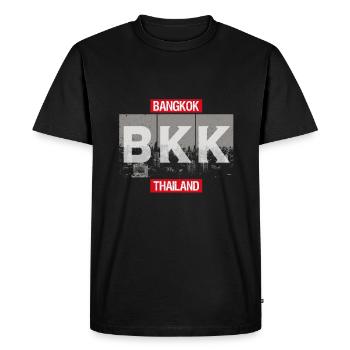 Bangkok - Men's Premium Organic T-Shirt - black - Front - Nico (187cm)
