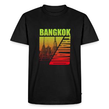 Bangkok - Men's Premium Organic T-Shirt - black - Front - Nico (187cm)