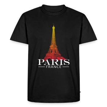 Tour eiffel paris - T-shirt Premium bio Homme - noir - Devant - Nico (187cm)