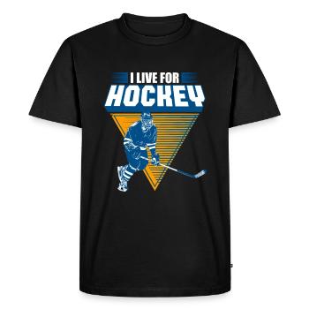 hockey - T-shirt Premium bio Homme - noir - Devant - Nico (187cm)