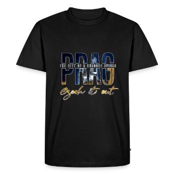 Prague - T-shirt Premium bio Homme - noir - Devant - Nico (187cm)