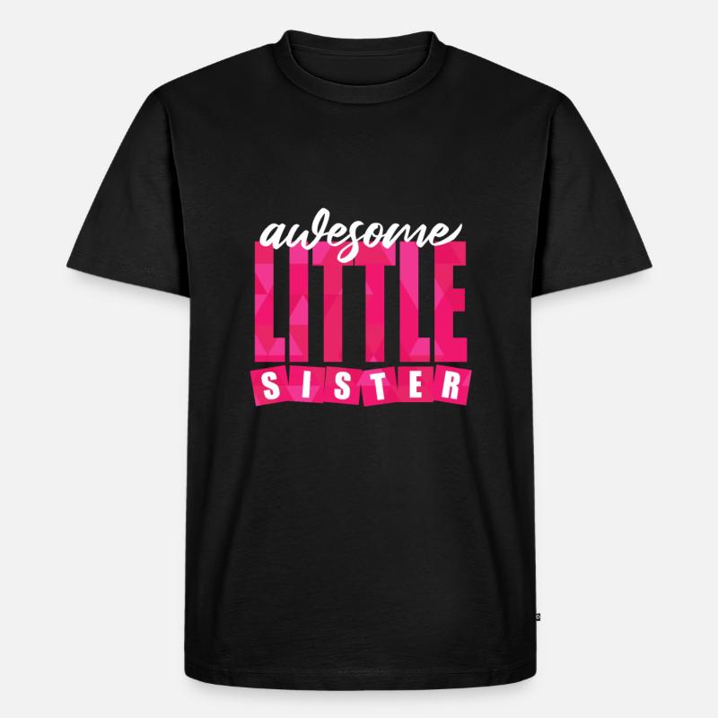 Kleine Schwester Geschenk - Männer Premium Bio T-Shirt - Schwarz
