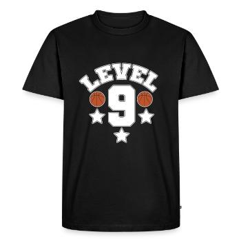 9e anniversaire Basket-ball Sport Garçon Cadeau - T-shirt Premium bio Homme - noir - Devant - Nico (187cm)