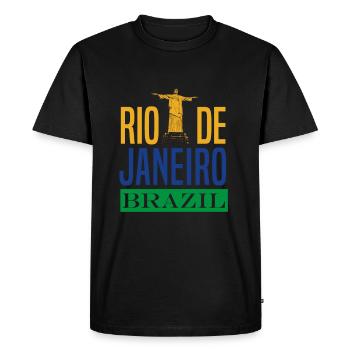 Brésil Rio de Janeiro - T-shirt Premium bio Homme - noir - Devant - Nico (187cm)