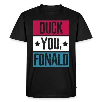 Don Donald America, président d'Anti  USA - T-shirt Premium bio Homme - noir - Devant - Nico (187cm)