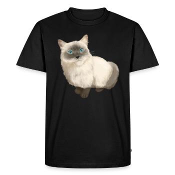 Ragdoll Cat - Men's Premium Organic T-Shirt - black - Front - Nico (187cm)