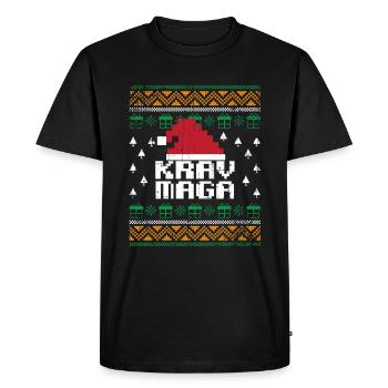 Krav Maga Noël - T-shirt Premium bio Homme - noir - Devant - Nico (187cm)
