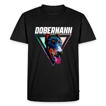 Doberman - Men's Premium Organic T-Shirt - black - Front - Nico (187cm)