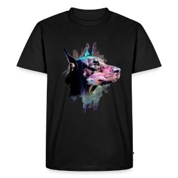 Doberman - Men's Premium Organic T-Shirt - black - Front - Nico (187cm)