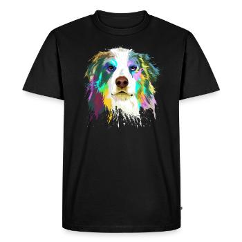 AUSTRALIAN SHEPHERD - T-shirt Premium bio Homme - noir - Devant - Nico (187cm)