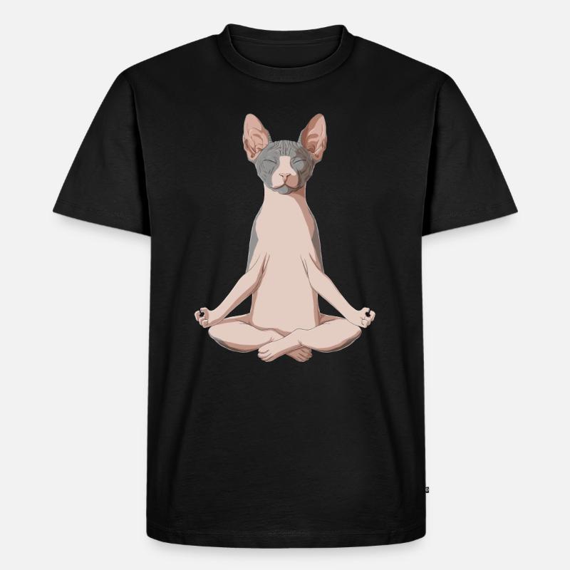 Sphynx Katze - Männer Premium Bio T-Shirt - Schwarz
