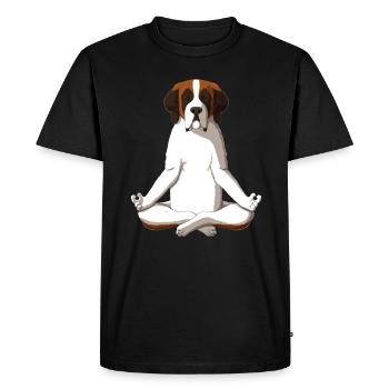 Saint Bernard - Men's Premium Organic T-Shirt - black - Front - Nico (187cm)