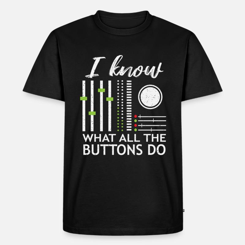 DJ - Männer Premium Bio T-Shirt - Schwarz