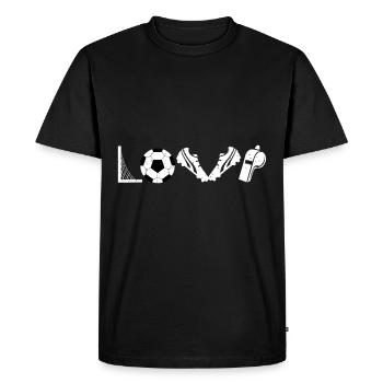 footballer - Men's Premium Organic T-Shirt - black - Front - Nico (187cm)
