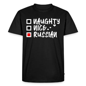 Russie - T-shirt Premium bio Homme - noir - Devant - Nico (187cm)