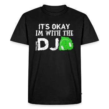 DJ - T-shirt Premium bio Homme - noir - Devant - Nico (187cm)