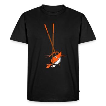 sushi - Men's Premium Organic T-Shirt - black - Front - Nico (187cm)