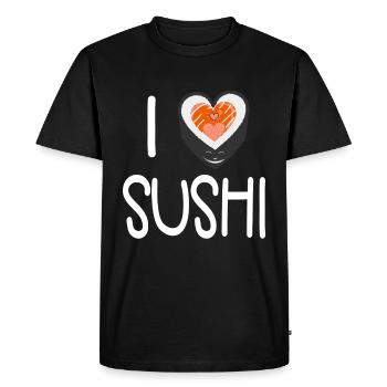 sushi - Men's Premium Organic T-Shirt - black - Front - Nico (187cm)
