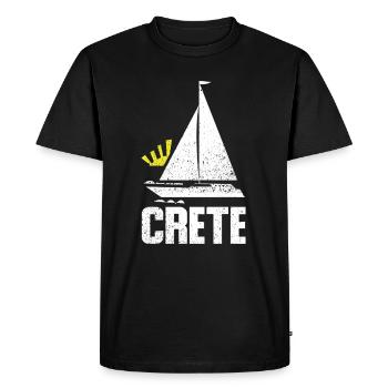 Crète - T-shirt Premium bio Homme - noir - Devant - Nico (187cm)