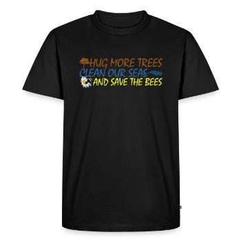Changement climatique changement climatique protection de la forêt tropicale cadeau - T-shirt Premium bio Homme - noir - Devant - Nico (187cm)