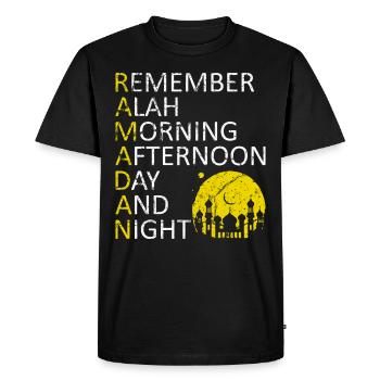 Ramadan Islam croyance islamique cadeau musulman - T-shirt Premium bio Homme - noir - Devant - Nico (187cm)