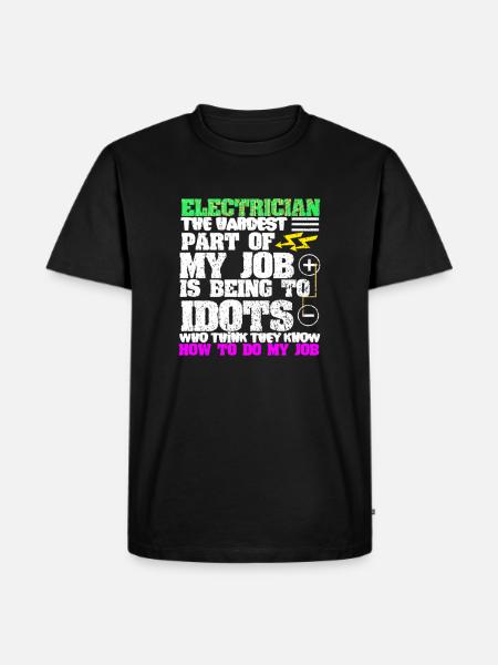 Electrician - Men's Premium Organic T-Shirt - black