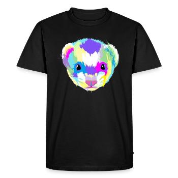 Splash Ferret - Men's Premium Organic T-Shirt - black - Front - Nico (187cm)