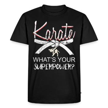 karaté - T-shirt Premium bio Homme - noir - Devant - Nico (187cm)