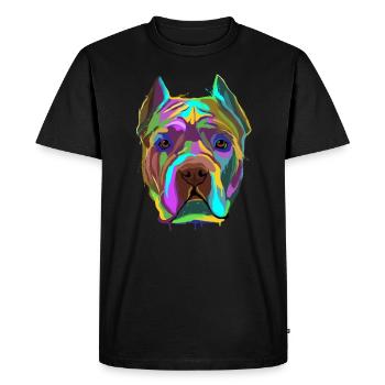Splash Cane Corso Dog - Men's Premium Organic T-Shirt - black - Front - Nico (187cm)