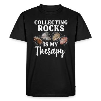 Sarcastic funny stones collectible gift shirt - Men's Premium Organic T-Shirt - black - Front - Nico (187cm)