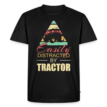 Tracteur - T-shirt Premium bio Homme - noir - Devant - Nico (187cm)