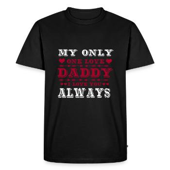 Fête des pères cadeau fête des pères disant fête des pères t-shirt - T-shirt Premium bio Homme - noir - Devant - Nico (187cm)