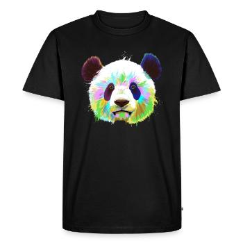 Splash Panda - T-shirt Premium bio Homme - noir - Devant - Nico (187cm)