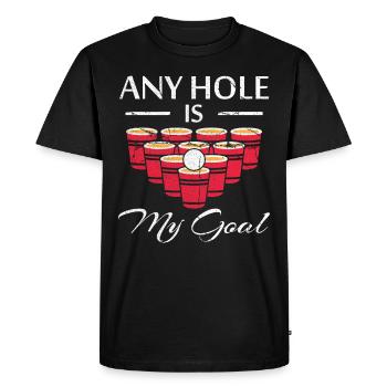 Beerpong - T-shirt Premium bio Homme - noir - Devant - Nico (187cm)