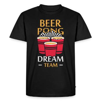 Beerpong - T-shirt Premium bio Homme - noir - Devant - Nico (187cm)