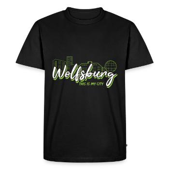 Wolfsburg - Ma ville - - Accueil - T-shirt Premium bio Homme - noir - Devant - Nico (187cm)