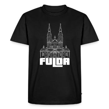 Fulda - Ma ville - - Accueil - T-shirt Premium bio Homme - noir - Devant - Nico (187cm)