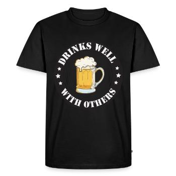 Bière jardin bière bouteille bière bière tente cadeau - T-shirt Premium bio Homme - noir - Devant - Nico (187cm)