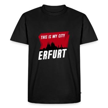 Erfurt - Ma ville - City Breaks - Road Trip - T-shirt Premium bio Homme - noir - Devant - Nico (187cm)