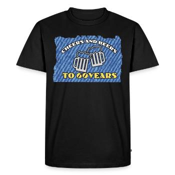 60th birthday 60 years 60s pension year of birth - Men's Premium Organic T-Shirt - black - Front - Nico (187cm)