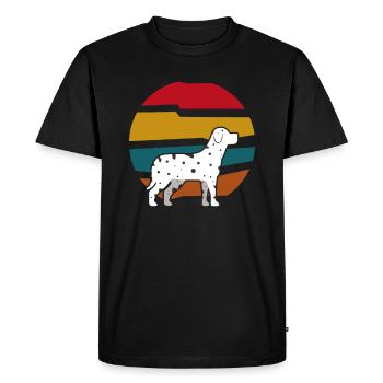Dalmatiner Hundeliebhaber Hundeliebe Geschenk Hund - Männer Premium Bio T-Shirt - Schwarz - Vorne - Nico (187cm)