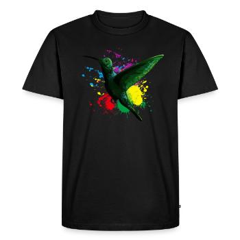 Oiseau - T-shirt Premium bio Homme - noir - Devant - Nico (187cm)