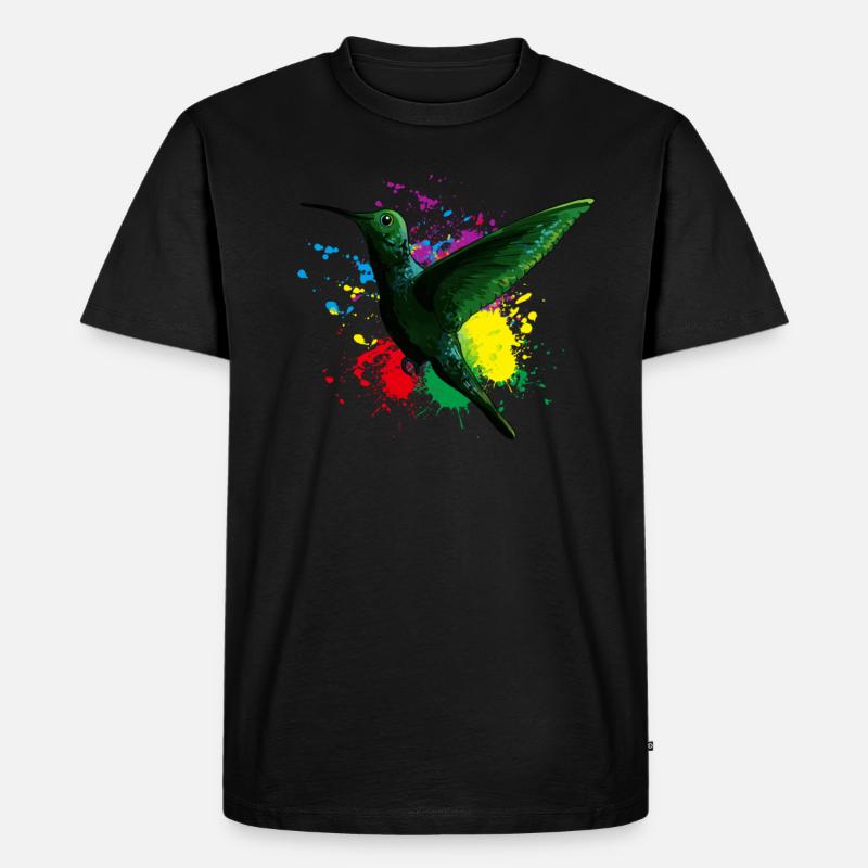 Vogel - Männer Premium Bio T-Shirt - Schwarz