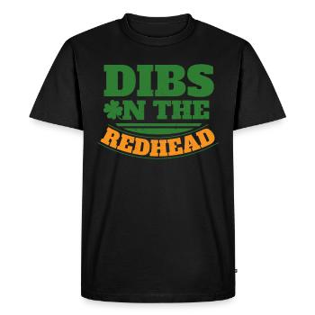 Dibs on the Redhead - Men's Premium Organic T-Shirt - black - Front - Nico (187cm)