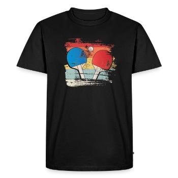 Tischtennis Geschenk für Tischtennis Spieler - Männer Premium Bio T-Shirt - Schwarz - Vorne - Nico (187cm)